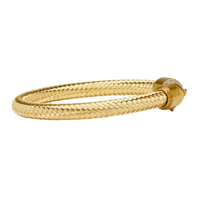 Shop Versace Gold Rope Bracelet In K9got Gold