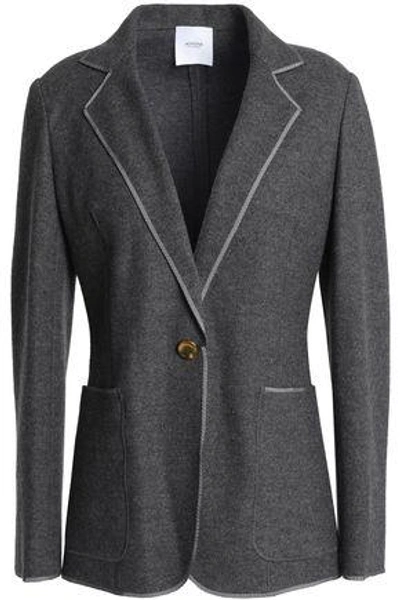 Shop Agnona Wool Blazer In Anthracite