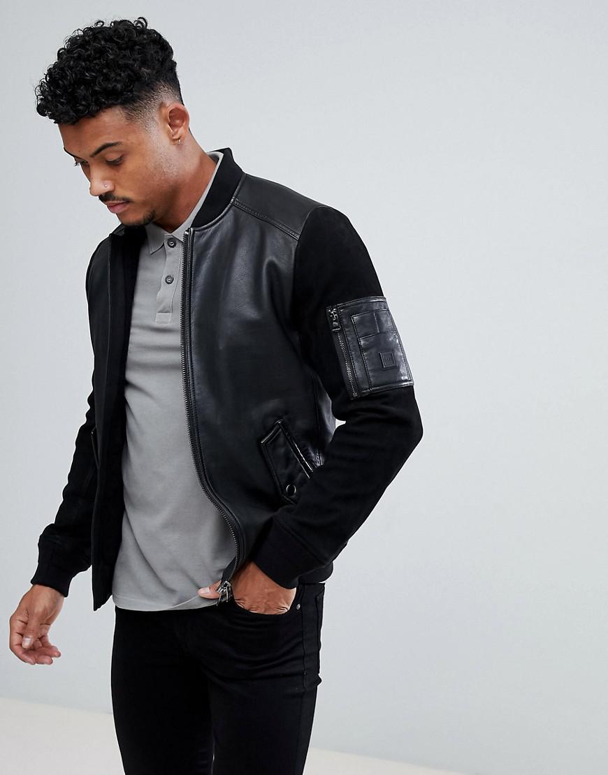 hugo boss suede leather jacket