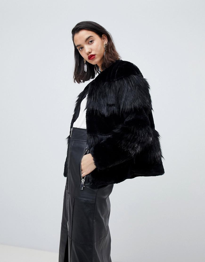 Moda Short Faux Fur Jacket - | ModeSens