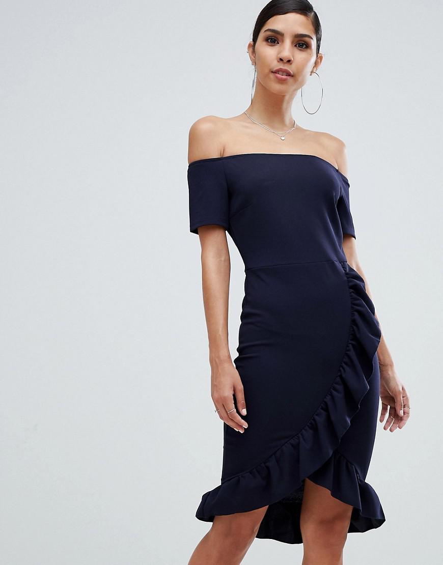 ax paris navy bardot dress