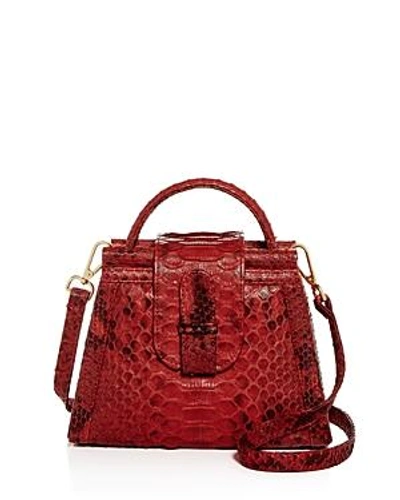 Shop Ximena Kavalekas Violy Python Convertible Crossbody In Red/gold