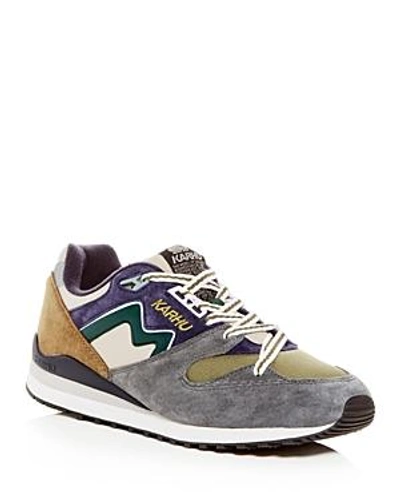 Shop Karhu Men's Synchron Color-block Lace-up Sneakers In Gray