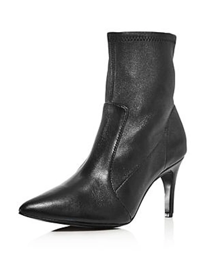 Shop Charles David Women's Pride Pointed Toe Leather Booties In Black