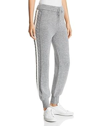 Shop Marled X Olivia Culpo Sweater-knit Jogger Pants In Gray/ivory