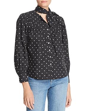 rebecca taylor polka dot blouse