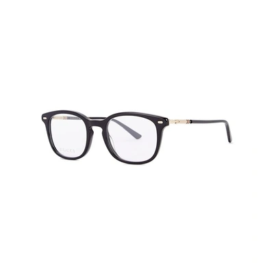 Shop Gucci Black Square-frame Optical Glasses
