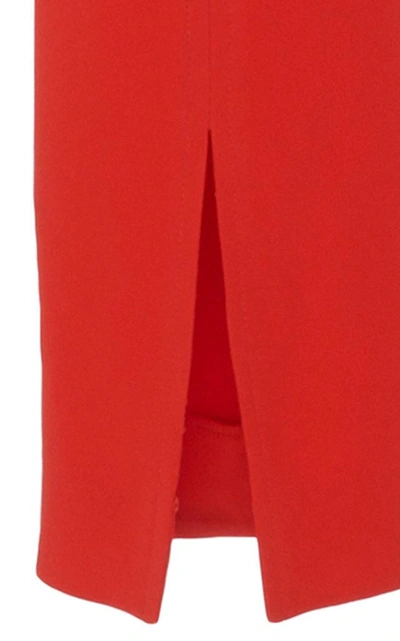 Shop Victoria Beckham Skinny Slit-hem Pants In Red