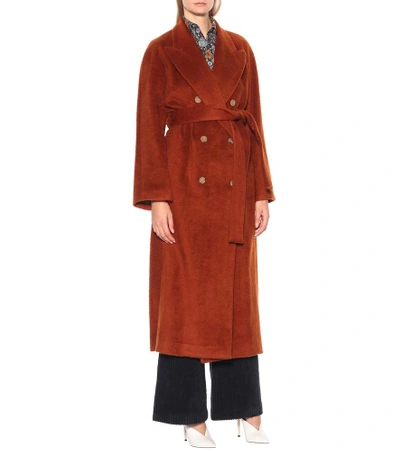 Shop Acne Studios Mohair And Wool-blend Coat In Red