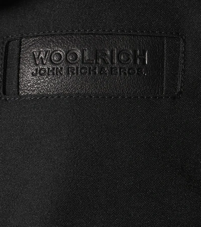Shop Woolrich Adirondack Fur-trimmed Down Coat In Black