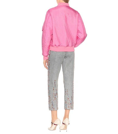 Shop Gucci Bomber Jacket In Pink