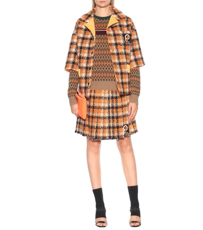 Shop Prada Cashmere And Wool Sweater In Brown