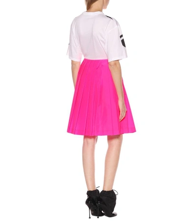 Shop Prada Pleated Skirt In Pink