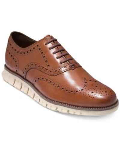 Shop Cole Haan Men's Zerogrand Wingtip Oxfords Men's Shoes In British Tan