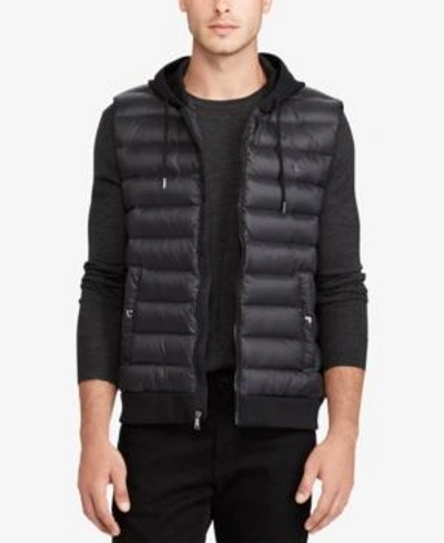 Shop Polo Ralph Lauren Men's Big & Tall Double-knit Down Vest In Polo Black