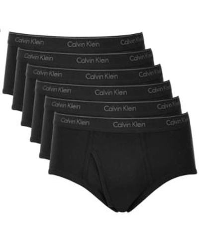 Shop Calvin Klein Men's 6-pack Cotton Briefs Underwear In Black