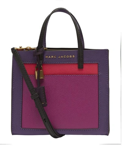 Shop Marc Jacobs Mini Grind Tote Bag In Violet