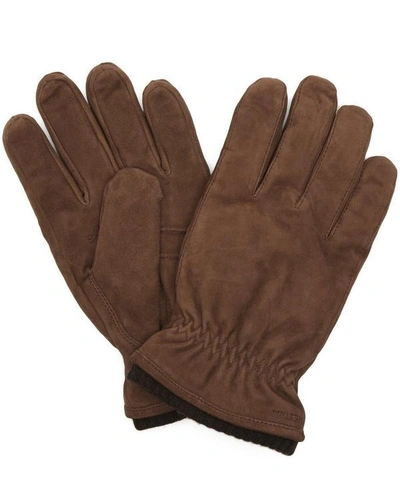 Shop Hestra Gloves Nathan Goat Suede Gloves In Brown
