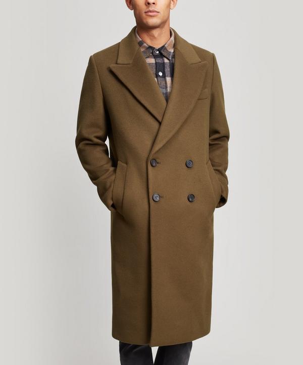 Wooyoungmi Olive Double-breasted Wool-blend Coat In Green | ModeSens