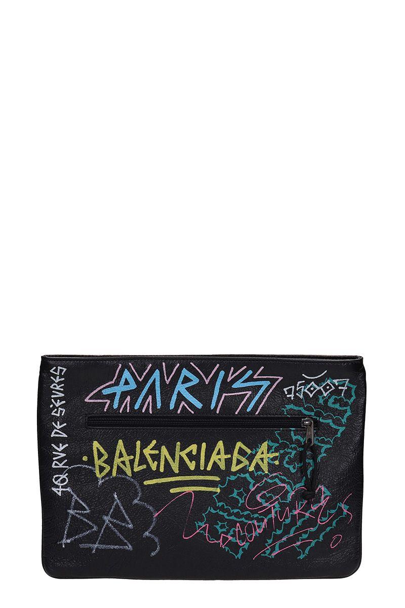 balenciaga graffiti clutch