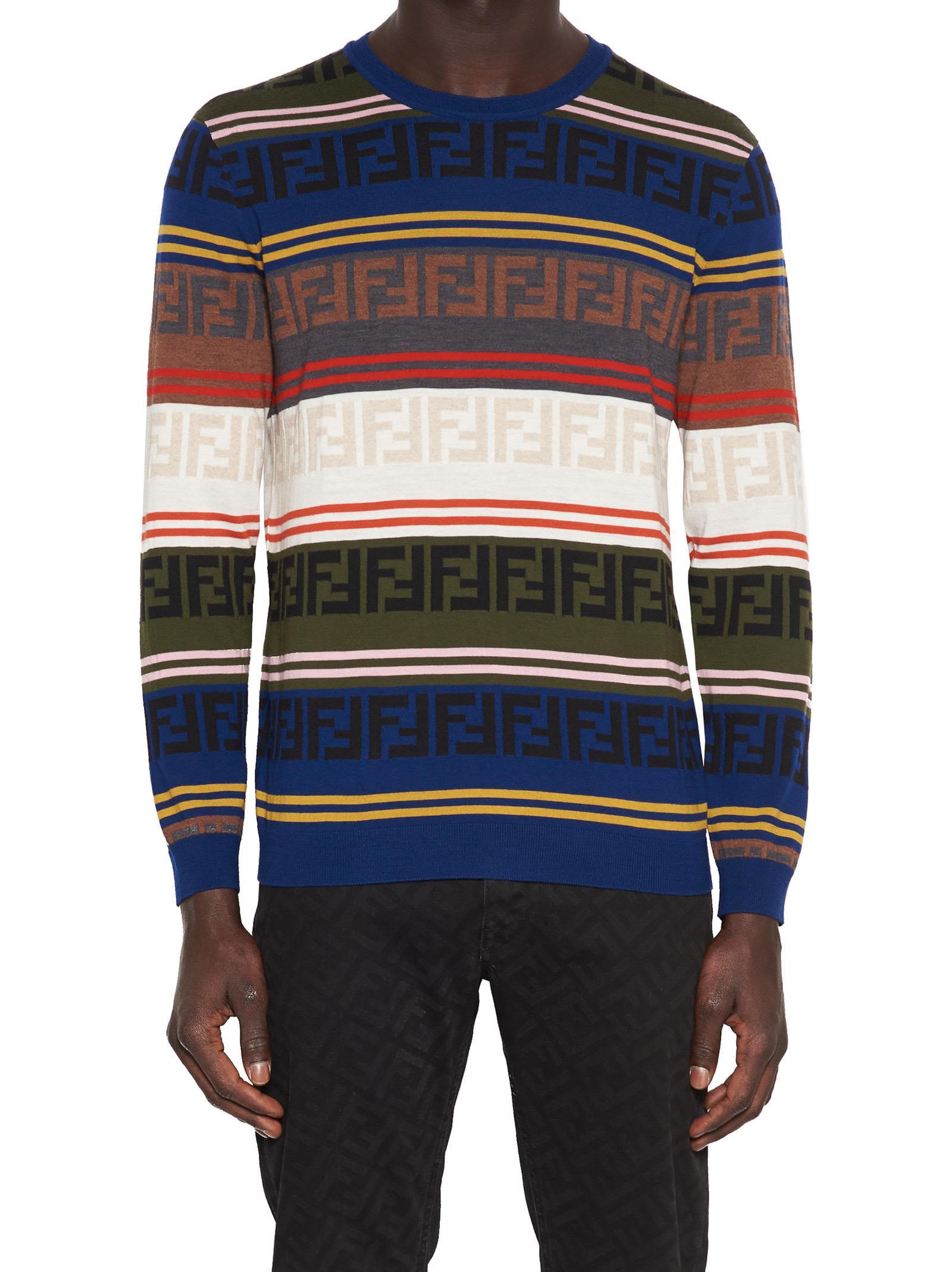 fendi striped sweater