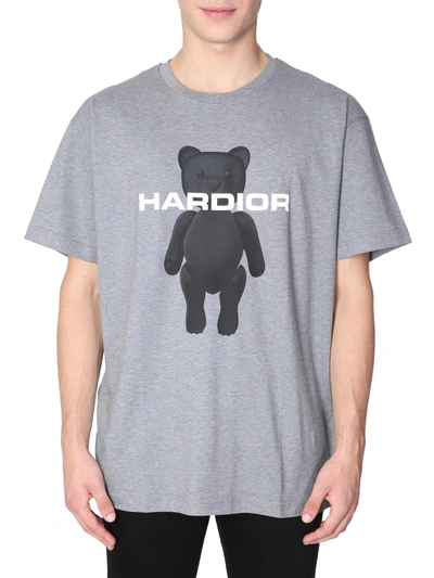 Dior T-shirt With "har" Bear Print In Grigio | ModeSens