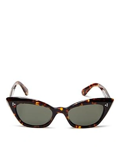 Shop Oliver Peoples Women's Bianka Polarized Cat Eye Sunglasses, 51mm In Brown Tortoise/brown