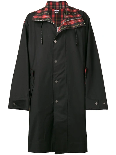 Shop Cmmn Swdn Midi Raincoat - Black