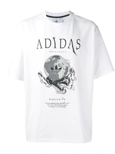 Adidas Originals Adidas Planetoid T-shirt - White | ModeSens