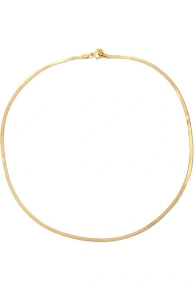 Shop Loren Stewart + Net Sustain Herringbone 10-karat Gold Necklace