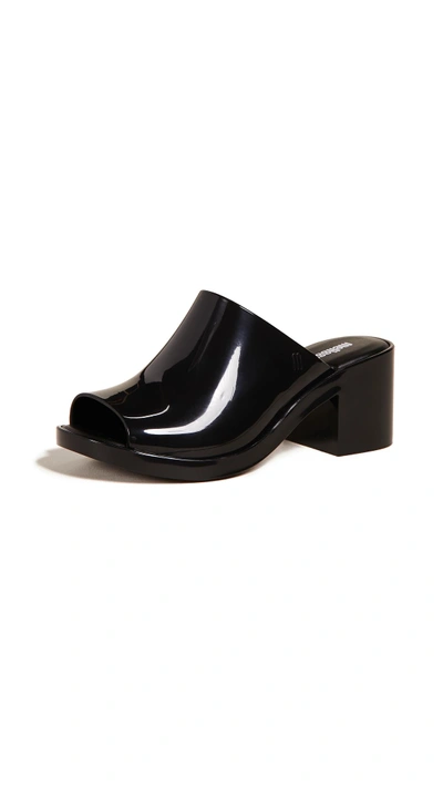 Shop Melissa Mule Open Toe Sandals In Black