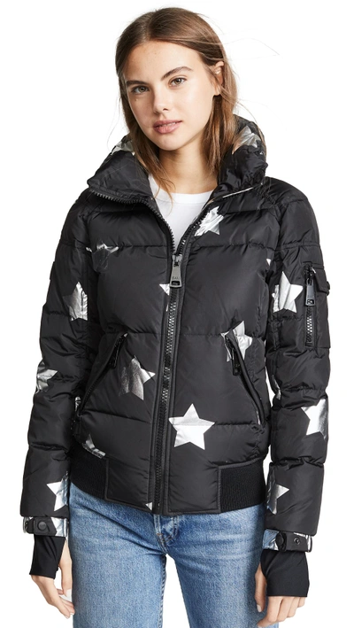 Shop Sam Stars Freestyle Bomber Jacket In Black/silver Stars