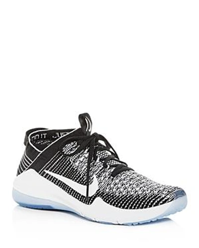 Shop Nike Women's Air Zoom Fearless Knit Low-top Sneakers In Black/white