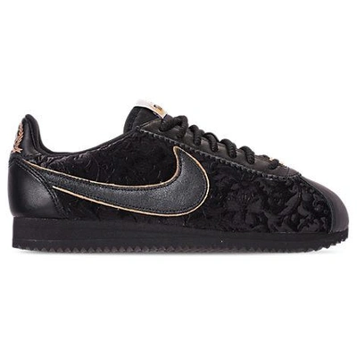 Shop Nike Women's Cortez Classic Se Casual Shoes, Black