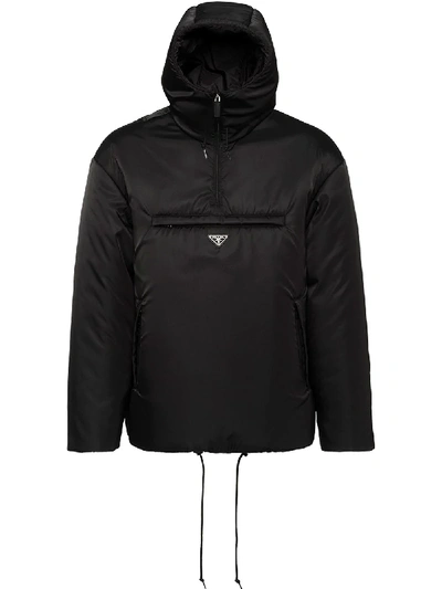 Prada Nylon Gabardine Anorak Jacket In Black | ModeSens