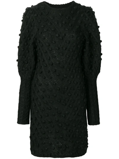 Shop Zimmermann Chunky Knit Dress In Black
