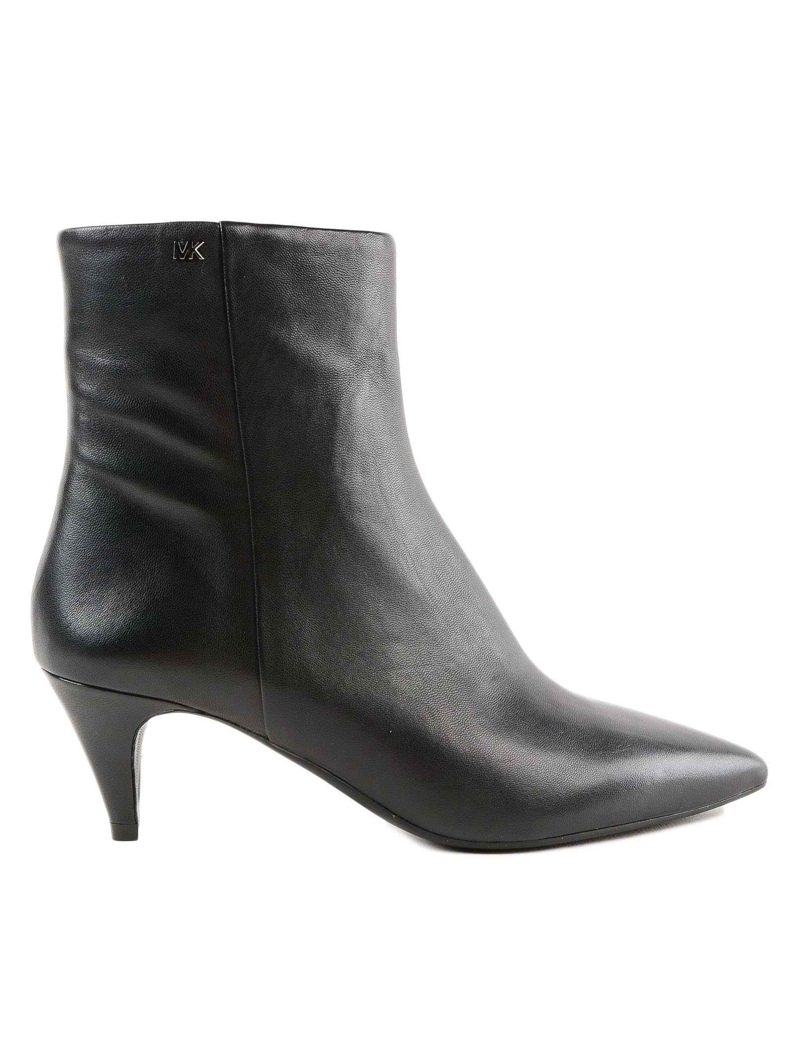 michael michael kors blaine leather ankle boot