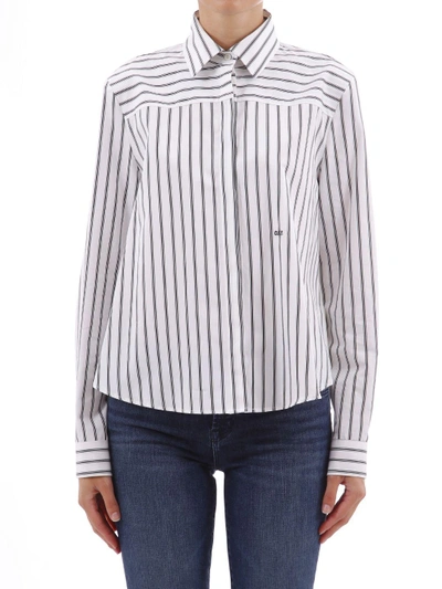 Shop Off-white Shirt With Stripes In Multicolor