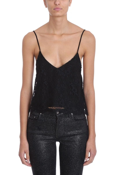 Shop Amiri Black Lace Camisole