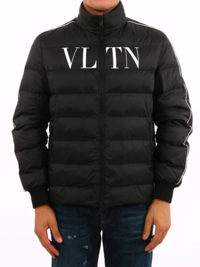 Valentino Vltn Padded Jacket In Black ModeSens