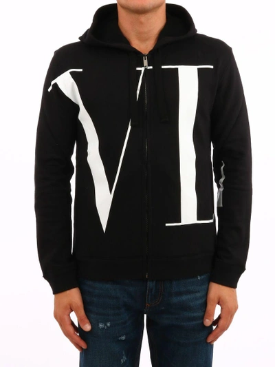 Shop Valentino Black Sweatshirt Vltn