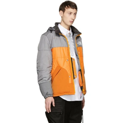 Shop Junya Watanabe Grey And Orange The North Face Edition Sleeping Bag Jacket In 1 Gray/org