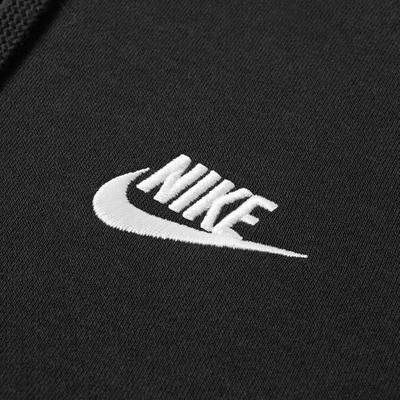 Shop Nike Half Zip Club Hoody In Black