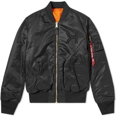 Shop Kinfolk X Alpha Industries Ma-1 Jacket In Black