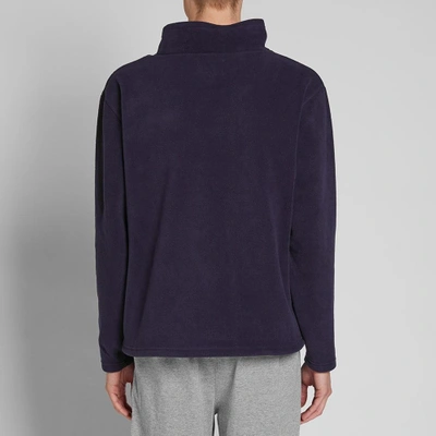 Shop Adsum Mock Neck Fleece Sweat In Blue