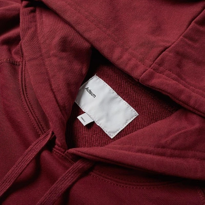 Shop Adsum Washed Collegiate Popover Hoody In Burgundy