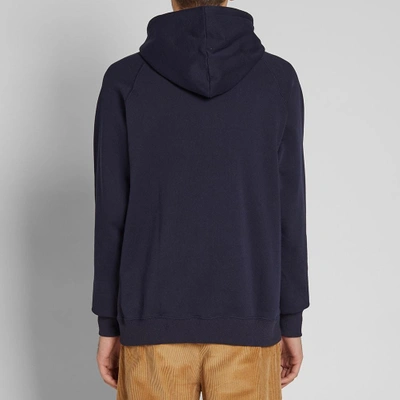 Shop Adsum Washed Collegiate Popover Hoody In Blue