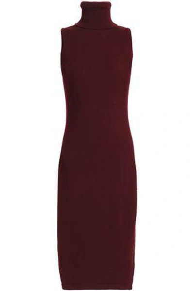 Shop Autumn Cashmere Woman Cashmere Turtleneck Dress Burgundy