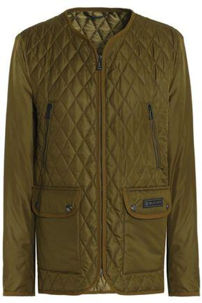 Shop Belstaff Woman Quilted Shell Jacket Army Green