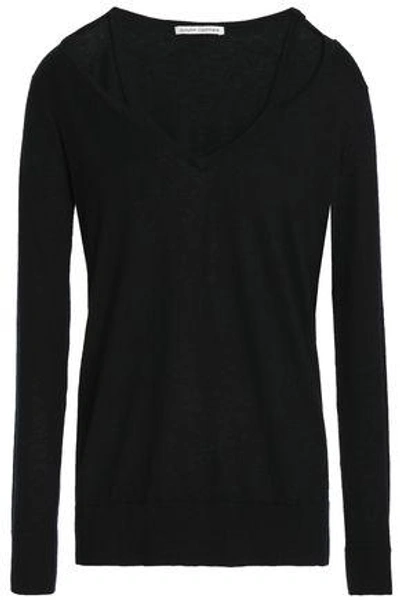 Shop Autumn Cashmere Woman Cutout Cashmere Sweater Black